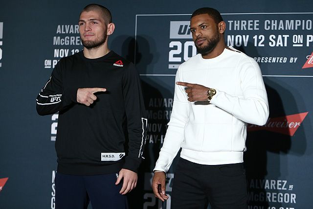 Khabib Nurmagomedov, known for smothering top control in MMA