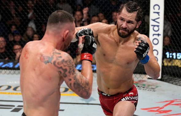 Jorge Masvidal fighting, TKO in MMA doctor stoppage example