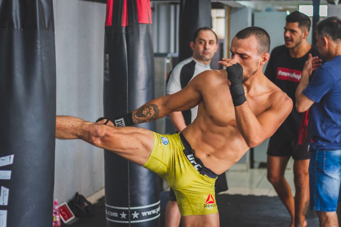 MMA training grappling session for conditioning