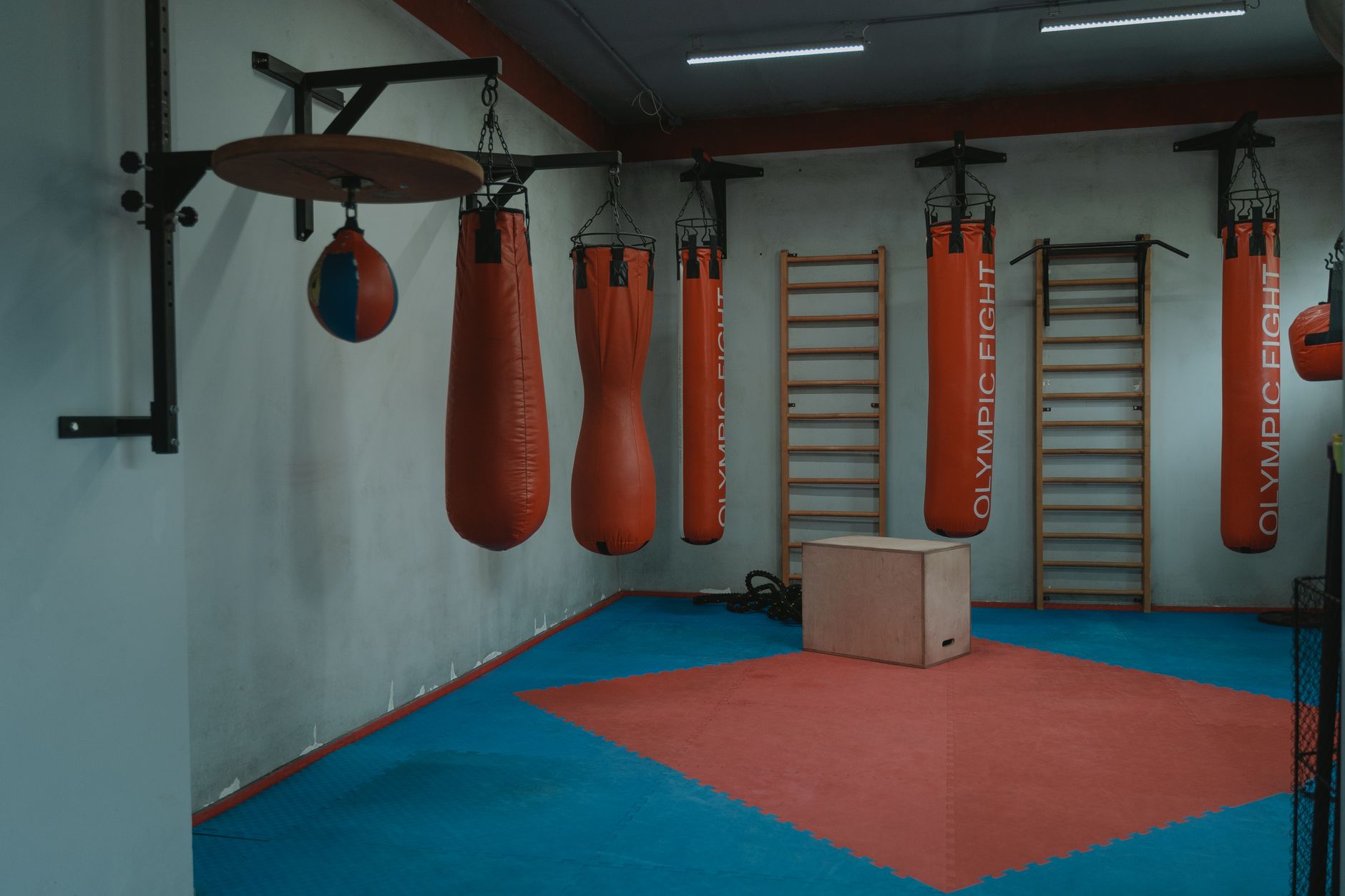 MMA striking training gym heavy bags