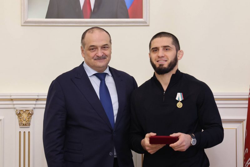 Islam Makhachev with Sergey Melikov Governor of Dagestan 2025