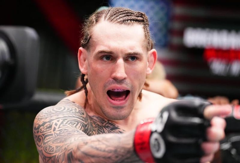 Brendan Allen in his UFC fight stance ahead of UFC Vegas 122
