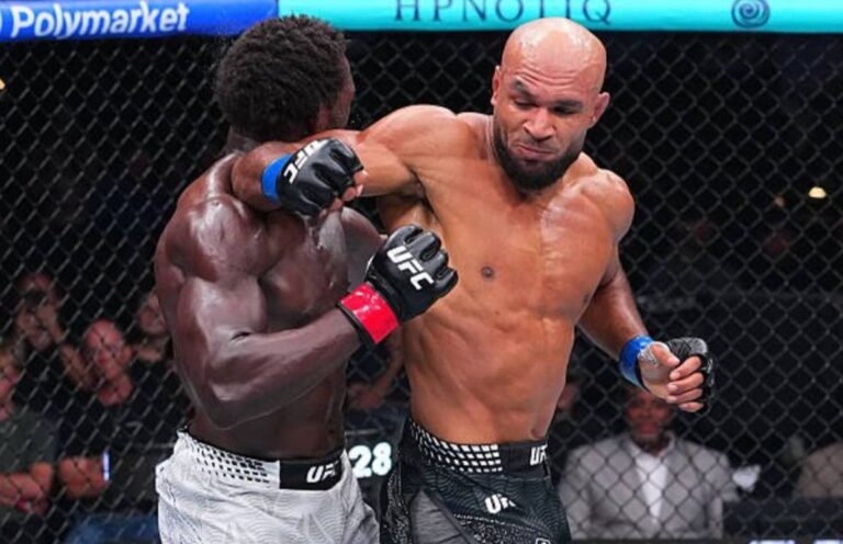 Christian Leroy Duncan celebrating his UFC Oklahoma City win over Jared Cannonier