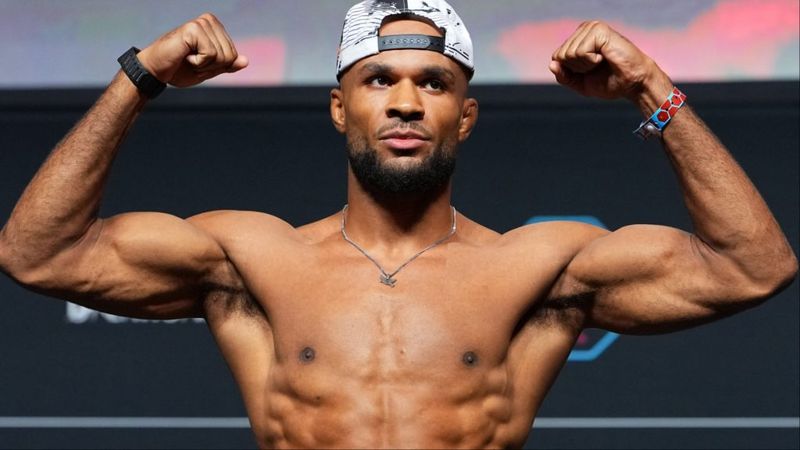 Christian Leroy Duncan at the UFC Vegas 122 fight week weigh-in