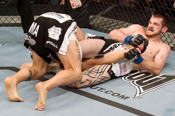 Dustin Hazelett armbar submission over Josh Burkman at the TUF 7 Finale