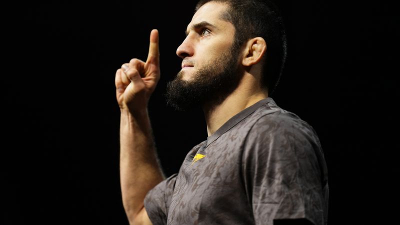 Islam Makhachev before his welterweight title fight at UFC 322