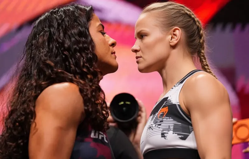 Natalia Silva and the vacant UFC flyweight title left by Valentina Shevchenko